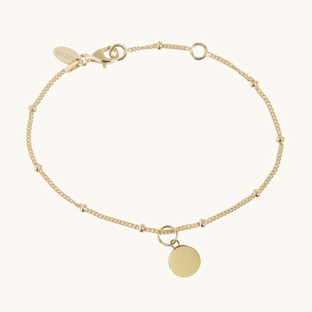 Mini Disc Bead Bracelet Gold